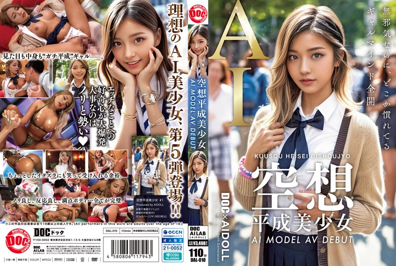 DAL-010-RM [Reducing Mosaic] Fantasy Heisei Beautiful Girl AI MODEL AV DEBUT Kurosaki Hana